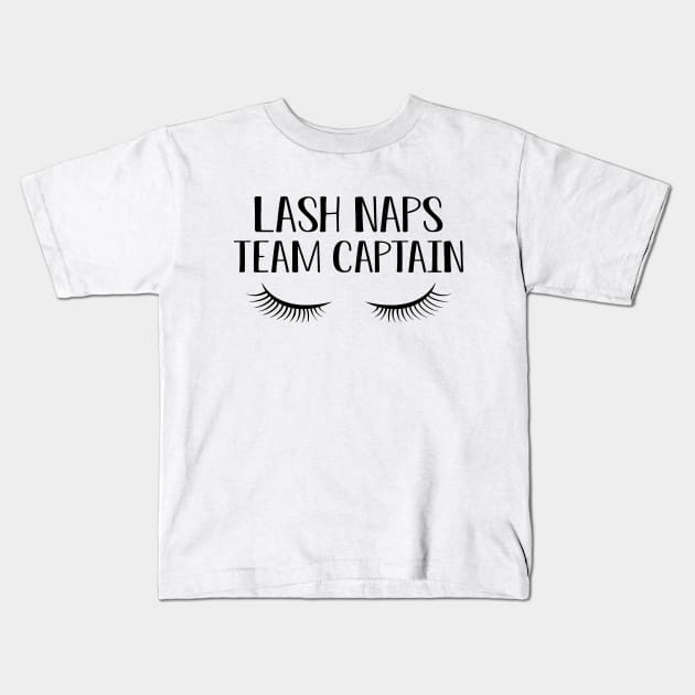 Makeup Artist - Lash Naps Team Captain Kids T-Shirt by KC Happy Shop